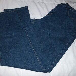 Women's Size 12 Riders Medium Dark Blue Denim Jeans 5 Pocket Comfort T1